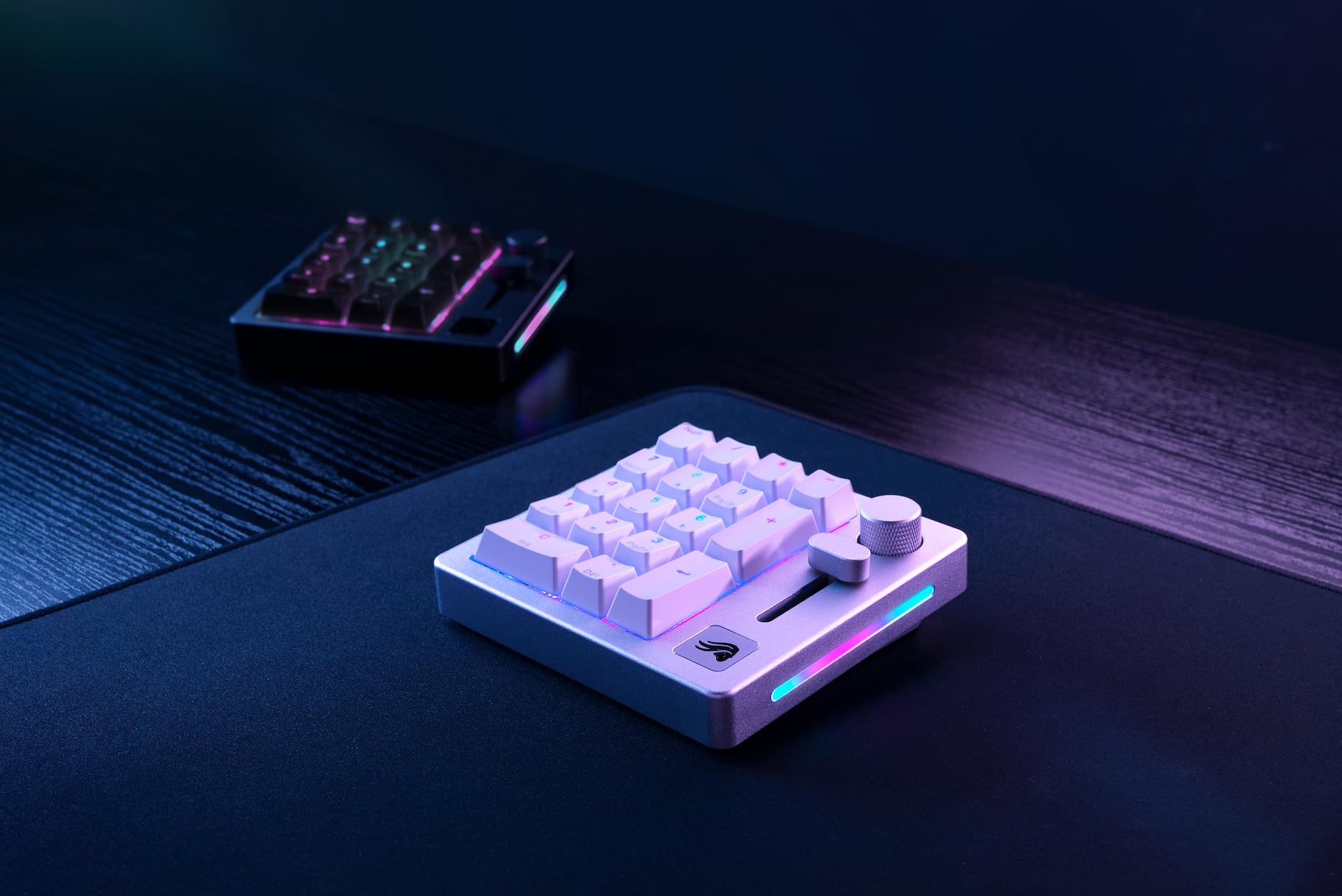 Glorious GMMK Mechanical Numpad- 10 Key USB Programmable Keypad - Hot Swappable, Volume Control, RGB Backlit, Wired & Wireless Bluetooth - Laptop & Keyboard Accessories- White