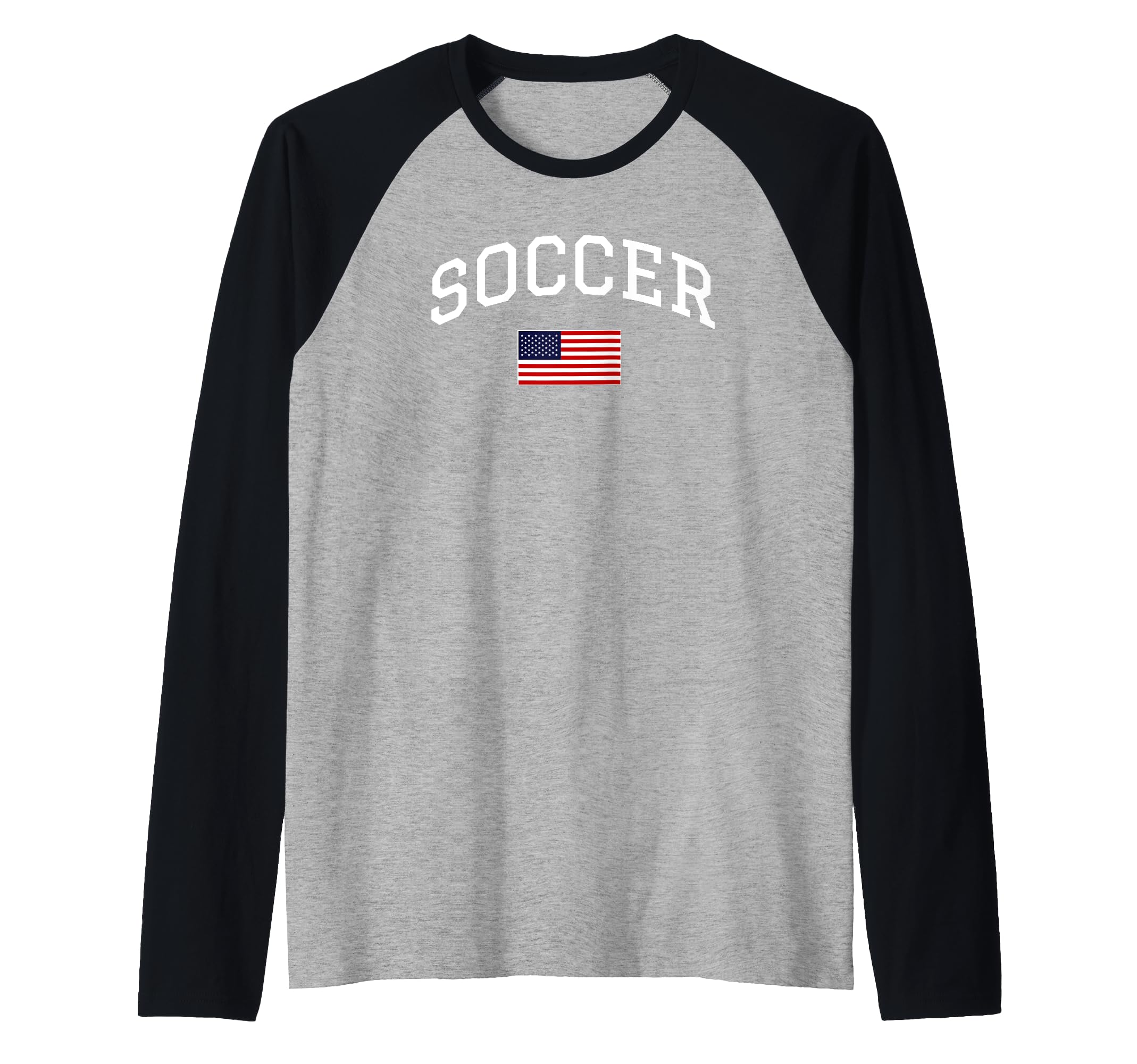 Trendy Soccer USA Americana Raglan Baseball Tee