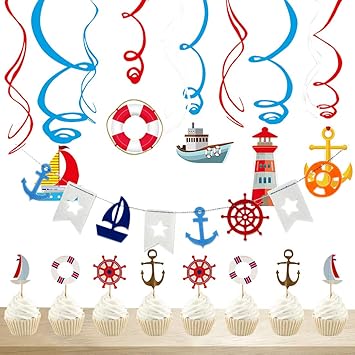 Download Decoracion del partido tema nautico Desktop Wallpaper Free