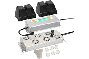 Qnemaei Ultrasonic Mist Maker 6 Head,Add Replacement Atomizer Heads,250W Power Water Proof Ultrasonic Mister,Ultrasonic Fog Humidifier with Float,for Vegetable Preservation,Landscape, Halloween,etc