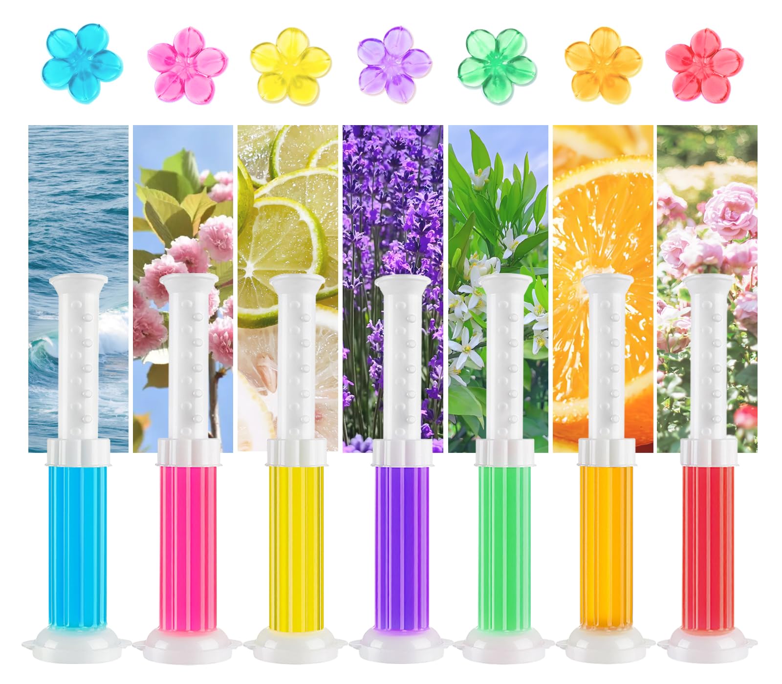 Photo 1 of DOCOM Toilet Gel, 84Count 7 Kinds Of Scent Toilet Cleaner Bowl Gel Stamp Kit Air Freshener