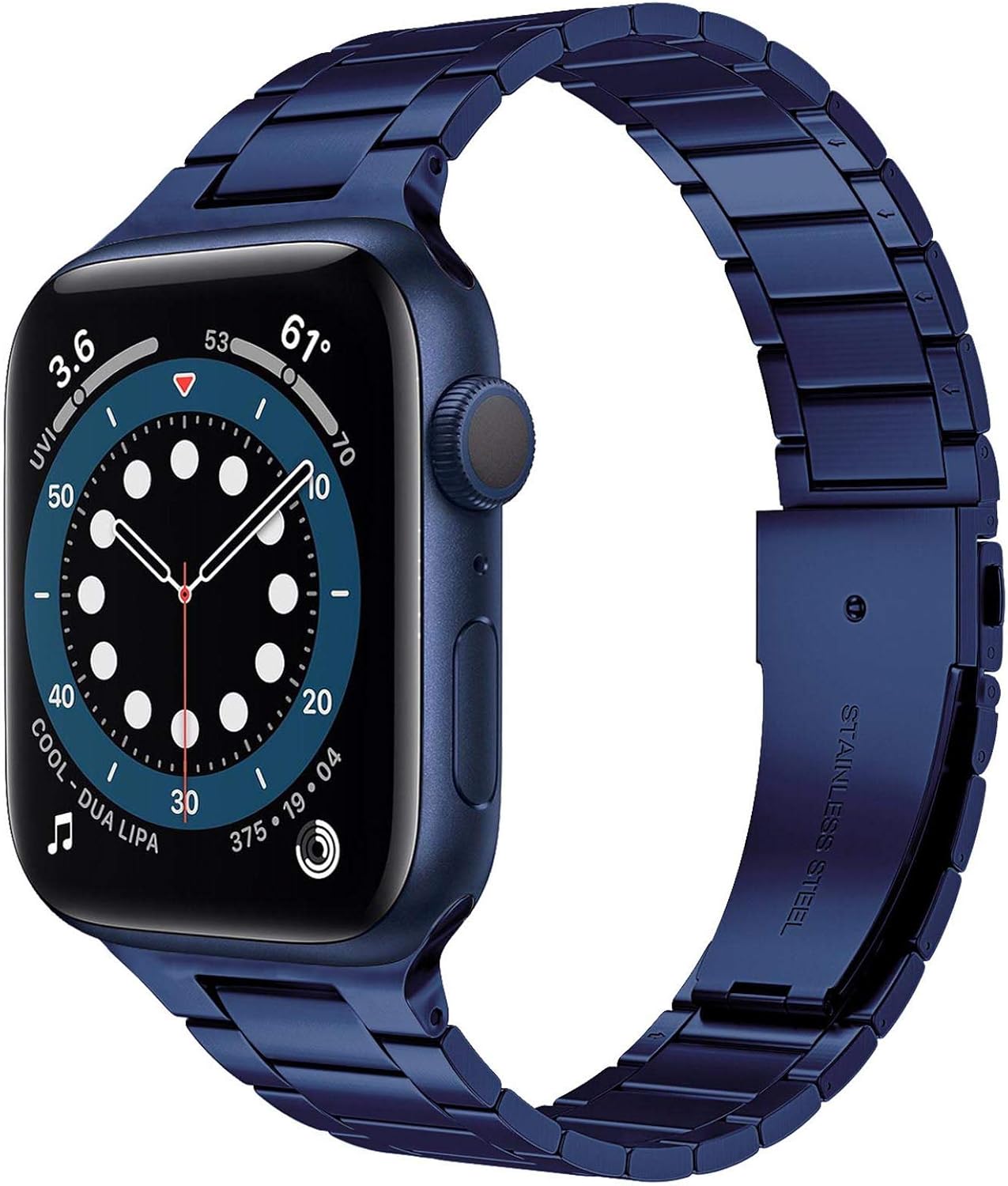 Miimall Compatible Apple Watch 42mm 44mm Series 6 Band Strap Stainless Steel Women Men Bracelet Ajustable Band for Apple Watch SE Series 6 Series 5 Series 4 Series 3 Series 2 Series 1 42mm 44mm(Blue)
