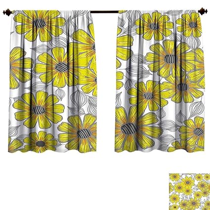 Qianhe Home Window Curtains Modern Floral Vector Ornaments Bright