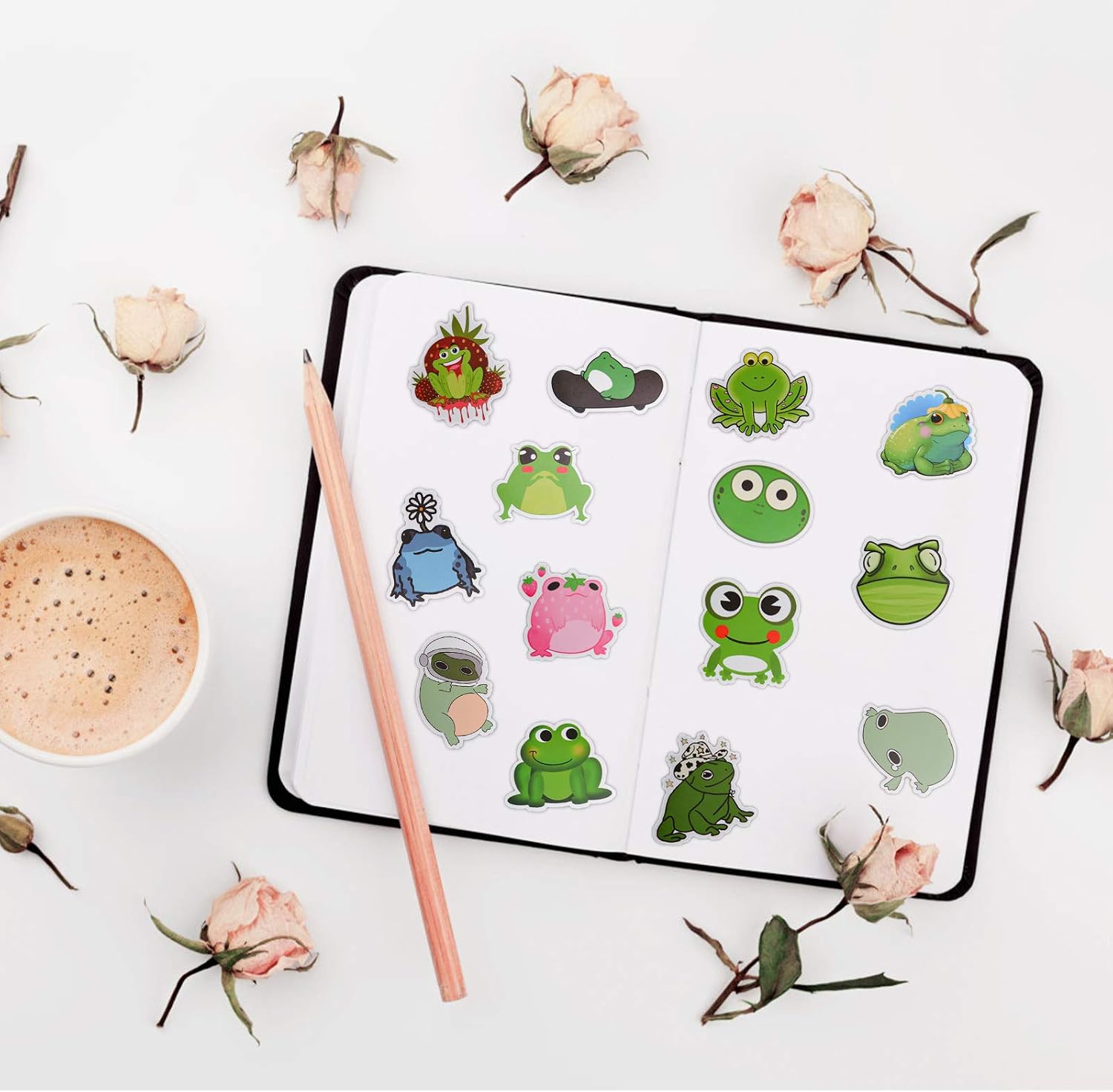 EBANKU 100 PCS Frog Stickers,Waterproof Vinyl Stickers for Water ...