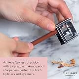 Manicare Dual Cosmetic Sharpener Dual 2 Hole Lip Brow Eye Pencil Sharpener view 5