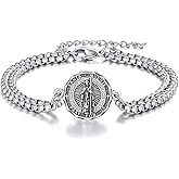 YFN Patron Saint Bracelet Sterling Silver Religious Protector Bracelet Jewelry Gift for Women Men