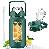 kytffu 42oz Glass Water Bottles with
