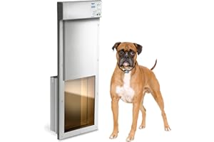 Power Pet, Fully Automatic Pet Door, Large, Wall Mount, by High Tech Pet Brand. Pet Operated, Air-Tight, Quick, Quiet Operation, Assembled in USA with USA Customer Service