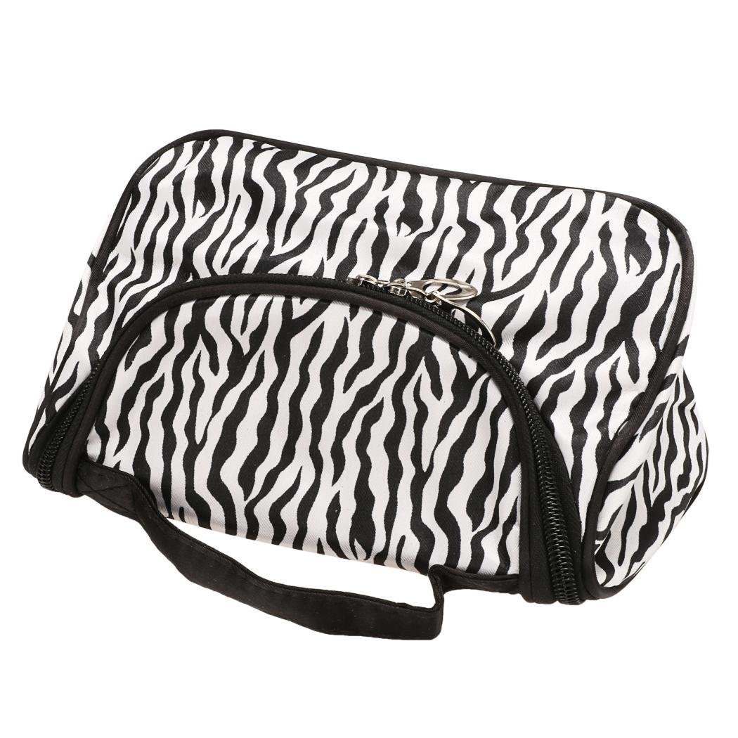 GuGio Cosmetic Bag Case, Zebras Patterns Print Travel Toiletry Bag Makeup Organizer