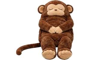 Giant Monkey Sleeping Bag for Humans, MonkeySleeping Bag for Adults, Machine Washable Adorable Soft Plush Blanket Monkey Shap