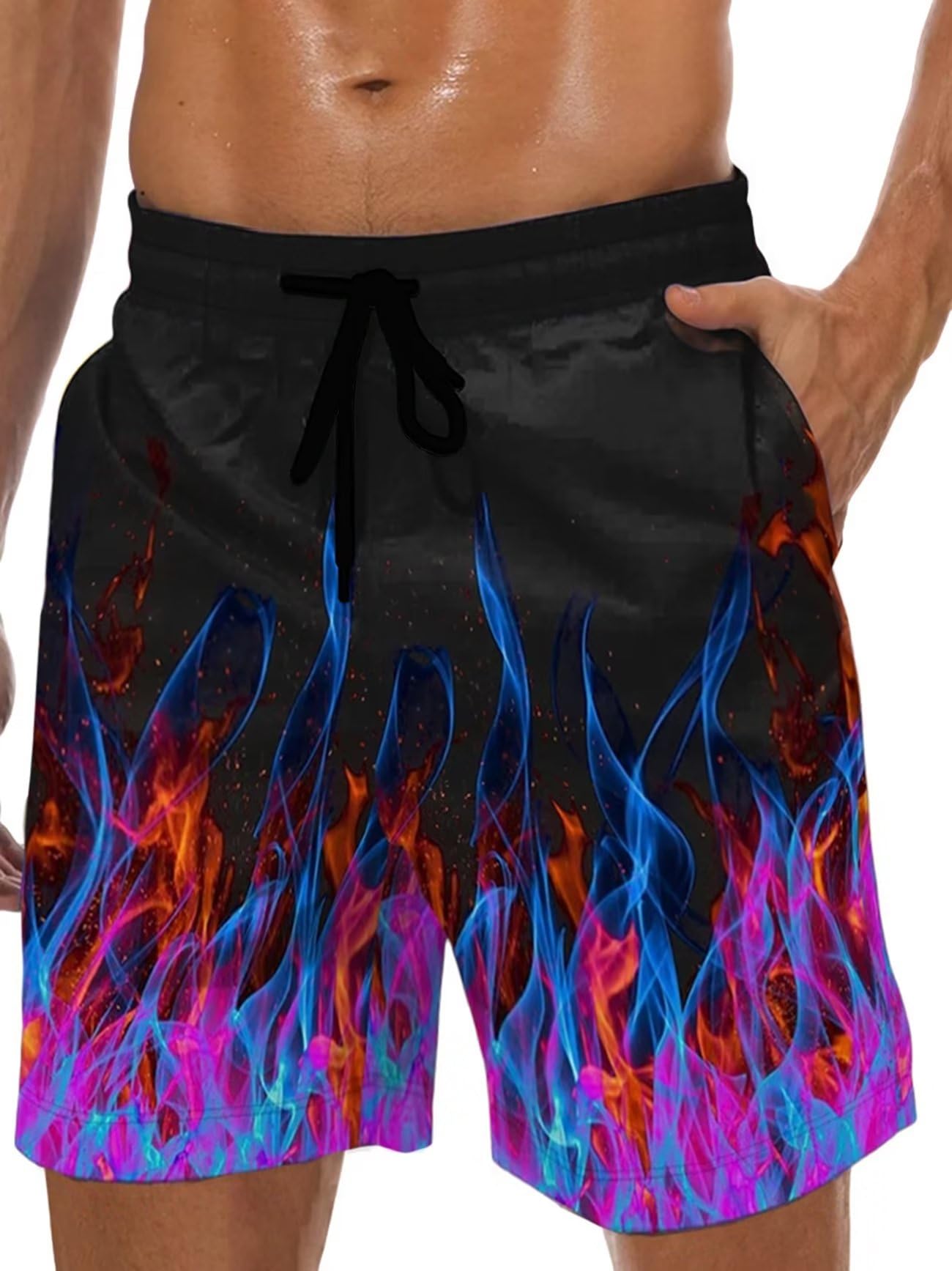 Lzzidou Men's Swim Trunks 9 Inch Inseam Bathing