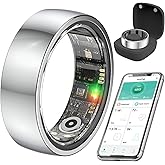 Smart Health Ring for Women Men,Fitness Rings Tracker with Blood Pressure Monitor Heart Rate Blood Oxygen Sleep Monitor IP68 Waterproof Step Counter Calorie Tracker Health Rings for Android iOS Phones