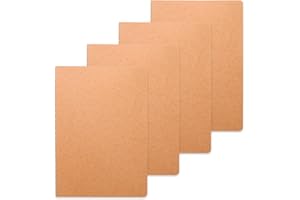 miikoul 4 Pack A5 Kraft Paper Notebook Lined Journal Bulk, 8.3 x 5.5 Inch, 60 Pages/30 Sheets, 80GSM, Travel Notebook Notepad for Adult, Students, Gift, School, Office Supplies