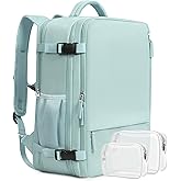 Beraliy Large Travel Backpack for Women Airline Approved, Carry On Backpack, 17 Inch Laptop Backpack, Personal Item Bag Casual Daypack Backpacks, Mint Green