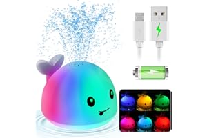 Gigilli Baby Bath Toys for Kids Ages 1-3, Christmas Stocking Stuffers 1 2 3 Year Boy Girl Gift, Whale Bath Toy Sprinkler Ligh