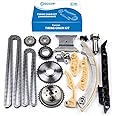 ECCPP Timing Chain Kit fit for Tensioner Guide Rail Crank Sprocket Replacement for Chevrolet Malibu for Equinox for Buick 2011-2015 2006-2013-Replace # 12680750 9-4201S 9-4201SX