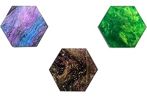 C4LABS Blank Hexagon Game Tokens – Pack of 30 – Color Options (Nebula Colors, Three Pack of 30 (90 Tokens))