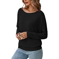 Women's Boat Neck Dolman Top - Short Sleeve Drape Blouse In Navy (Size XXL)