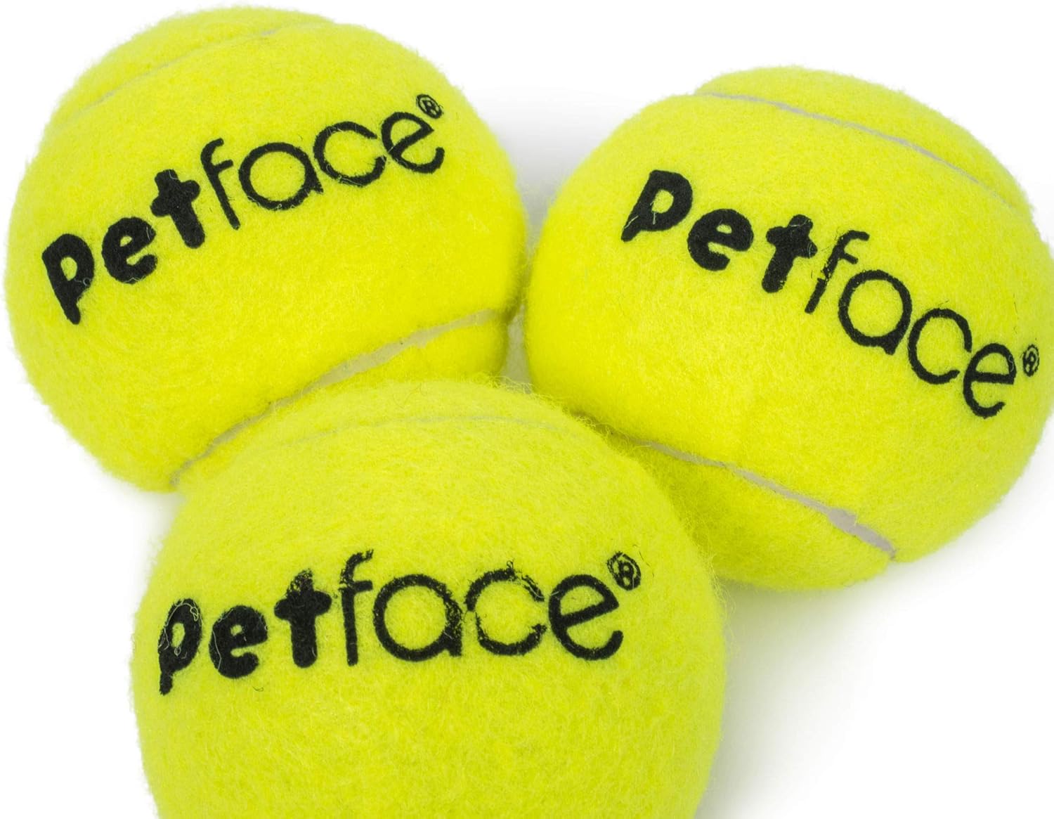 Petface Super Tennis Balls Dog Toy, 6cm, Pack of 3, Yellow, 3 Pack - Image 4