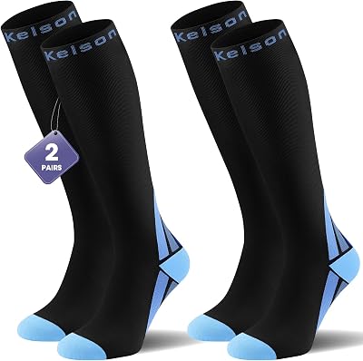 Calves Kelson 2 Pairs Compression Socks 20-30 mmHg Knee High