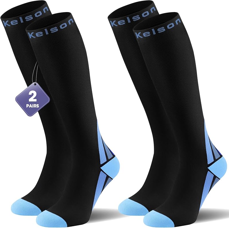 Calves Kelson 2 Pairs Compression Socks 20-30 mmHg Knee High