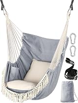 Chihee Hammock Chair 2 Seat Cushions Included Strong Webbing Straps Hooks view 1