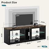 Bestier 140cm TV Stand for 65 Inch TVs with RGB LED Lights & USB Ports view 5