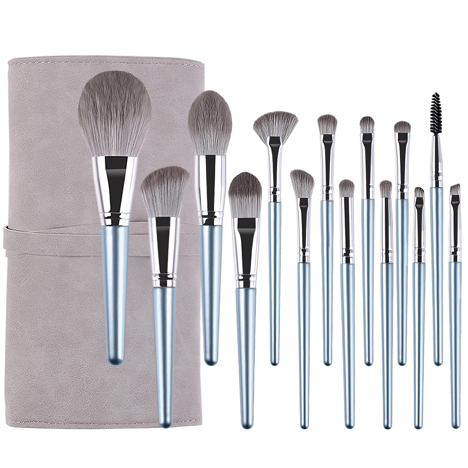 14-Piece Makeup Brush Set, Professional Makeup Brush Set, Cosmetic Brush Set for Eyeshadow, Eyebrow, Foundation with Cosmetic Bag