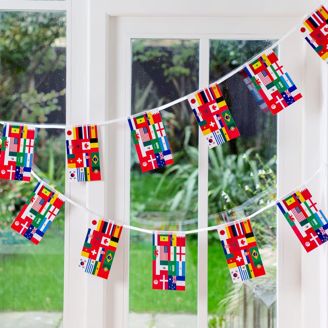 Talking Tables Flag Bunting Party Decorations, Eurovision, Sporting Nations, Olympics, England 3m