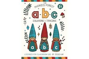 ABC Coloring and Tracing Book: Learn Letter Sounds and Handwriting with the Gnomes of Phonics Forest