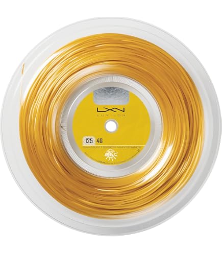Amazon.com : Luxilon 4G Rough 125 Tennis String - 200m Reel, Gold 
