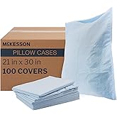 McKesson Pillow Covers Bulk Pillowcase, Blue, 21 x 30 in, 100 ct | McKesson Single-Use Pillowcase