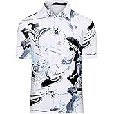 Viracy Men's Golf Shirts Short Sleeve Dry Fit Moisture Wicking Performance Mens Golf Polo Shirts S-3XL