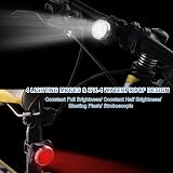 Balhvit Bike Light Set USB Rechargeable Front and Rear LED 650mAh view 7