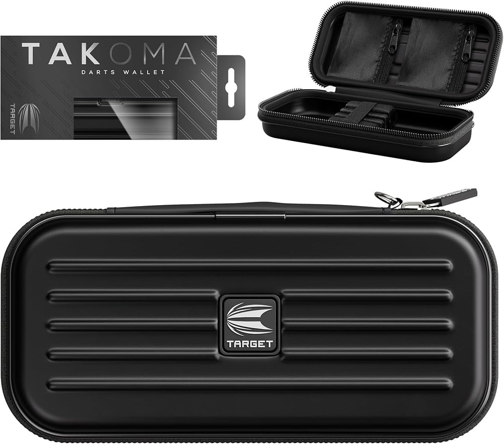 Target Darts Takoma Dart Wallet Regular Size Black with 3 Darts Case