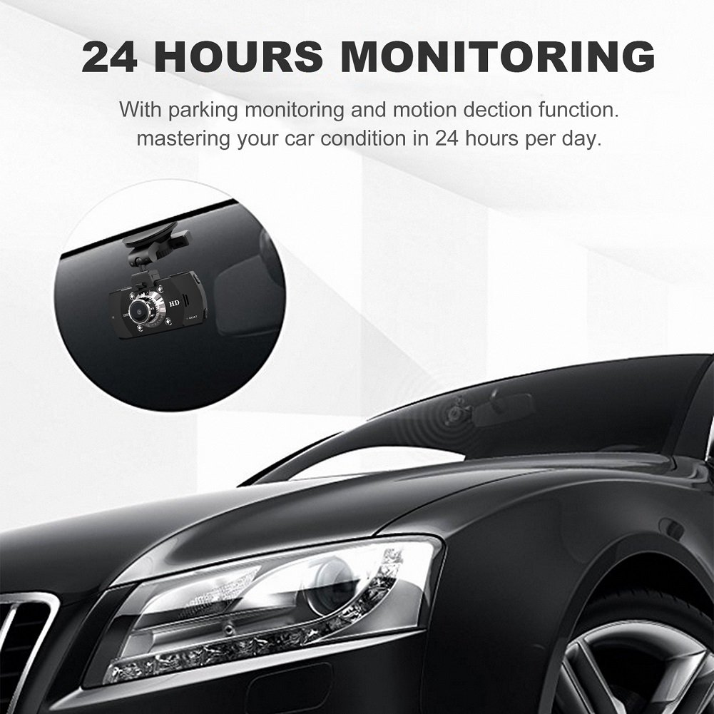 Beschoi Dash Cam Telecamera per Auto Full HD 1080P 2,7” LCD Rigistratore DVR Videocamera Grandangolare 170 Gradi, Visione Notturna, Rilevatore di Movimento, Registrazione in Loop, G-Sensor, con Micro