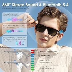 GetD Bluetooth Sunglasses for Men/Women, AI