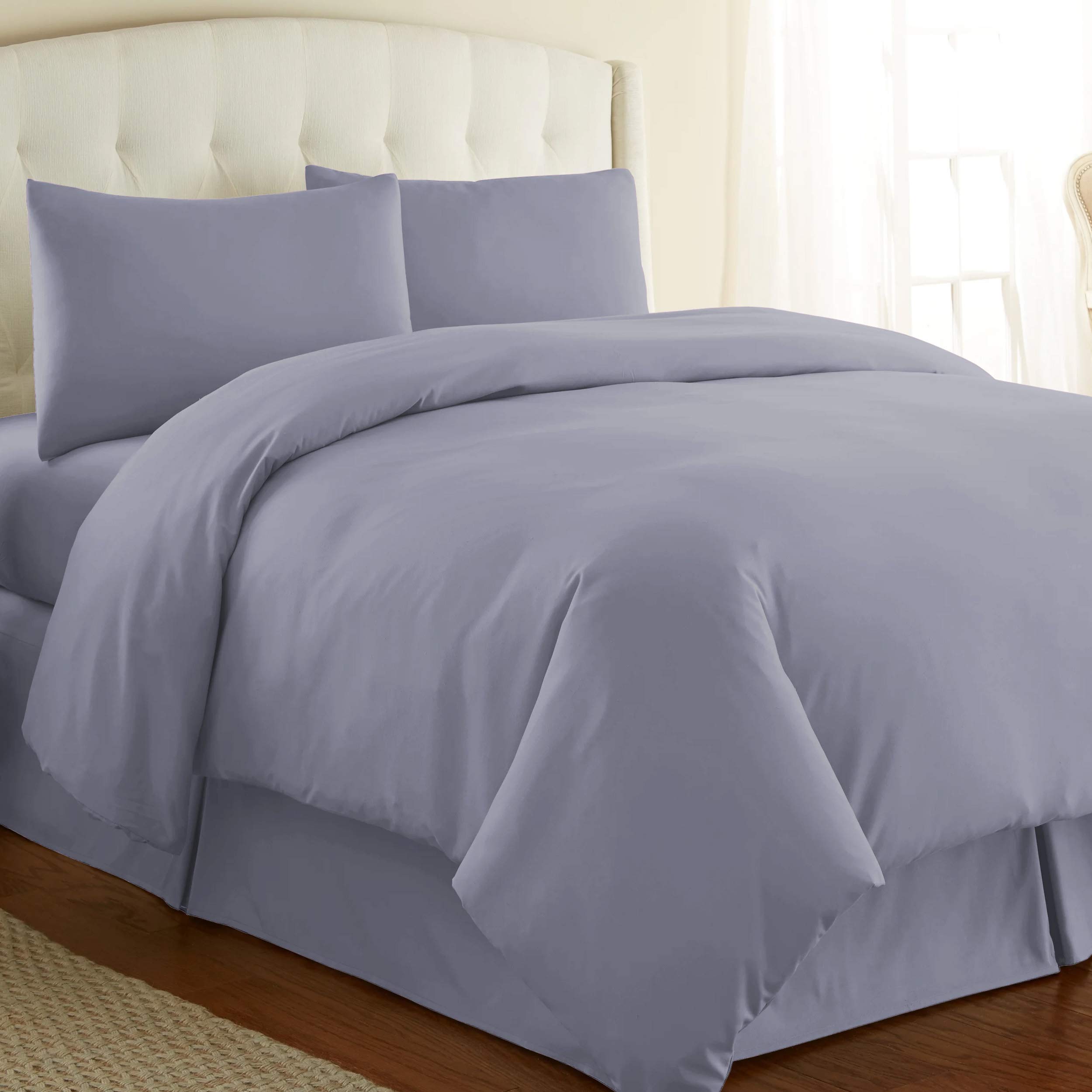 Sitara Trading Ltd Polycotton Duvet Cover Set, Single, Gray