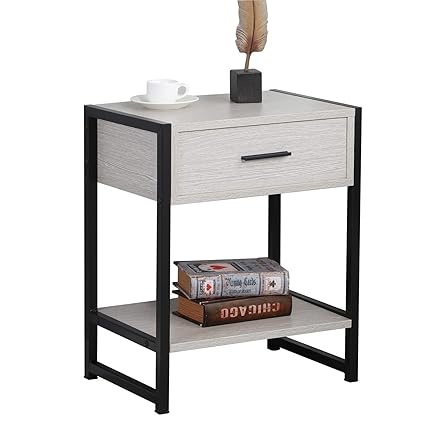 Indian Decor 459078 End Table 17 7 With Storage Drawer Shelf