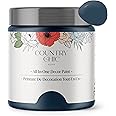 Country Chic All-in-One Chalk Paint for Furniture, Cabinets, Home Decor, Eco-Friendly, Matte Finish, Built-In Primer & Top Coat for Wood, Metal - Starstruck (Navy Blue) - 4 oz (118 ml)