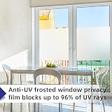 FILMGOO Frosted Window Privacy Film Non-Adhesive Static Cling 44.5x200cm view 4