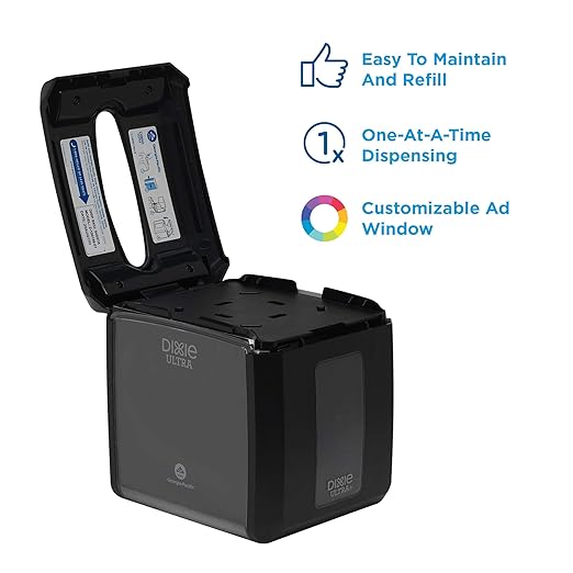 Dixie Ultra Tabletop Interfold Napkin Dispenser By Gp Pro Georgia Pacific Black 54527a Holds 275 Napkins 7 600 W X 6 100 D X 7 200 H