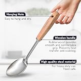 Home Hero Silicone Kitchen Utensil Set - 8 Piece Non-Stick Grey & Wood view 4
