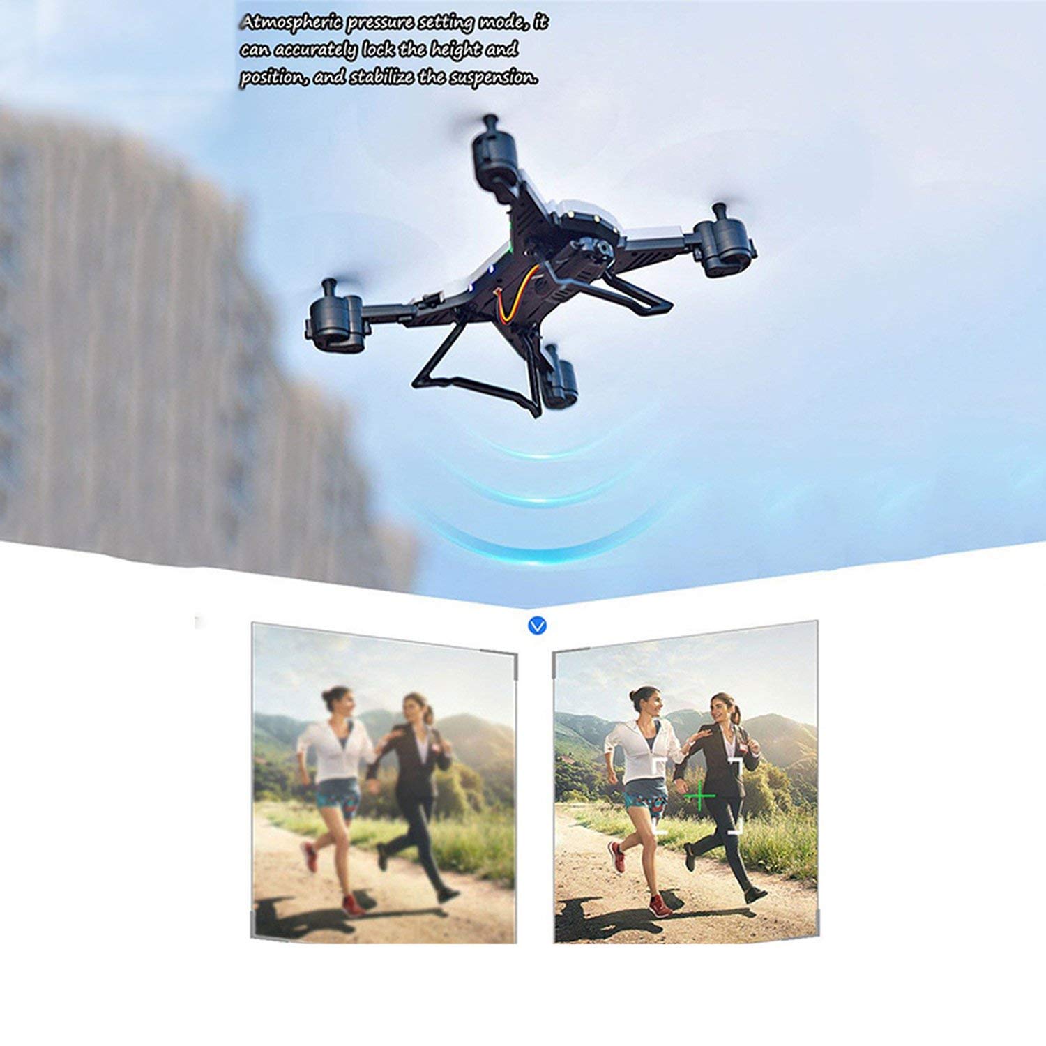 rc helicopter drone with camera hd 1080p wifi fpv selfie drone professional foldable quadcopter 40 minutes battery life ky601s