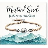 Long tiantian Mustard Seed Bracelet for Women Inspirational Faith Jewelry Mustard Seed Jewelry Gifts Faith Moves Mountains