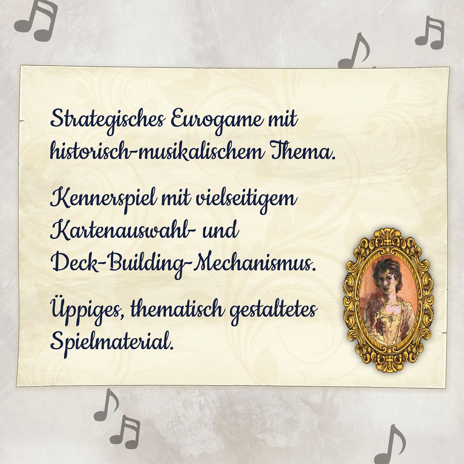 Kosmos 683931 Lacrimosa, Mozarts Spuren Folgen, Strategiespiel mit historisch-musikalischem Thema, Brettspiel, Eurogame, Kennerspiel für 14 Personen ab 12 Jahren, Mehrfarbig 5