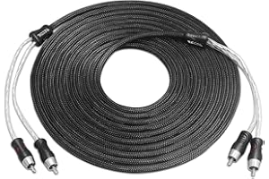 RECOIL PCI217 Premium 100% Oxygen Free Copper 17ft 2-Channel RCA Audio Interconnects Cable, Double Shielded with Noise Reduct