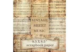 Vintage Sheet Music Scrapbooking Paper: 20 Printed Music Sheets for Papercrafts, Scrapbooking, Junk Journaling and Decoupage - Decorative collage sheets in and old, antique design