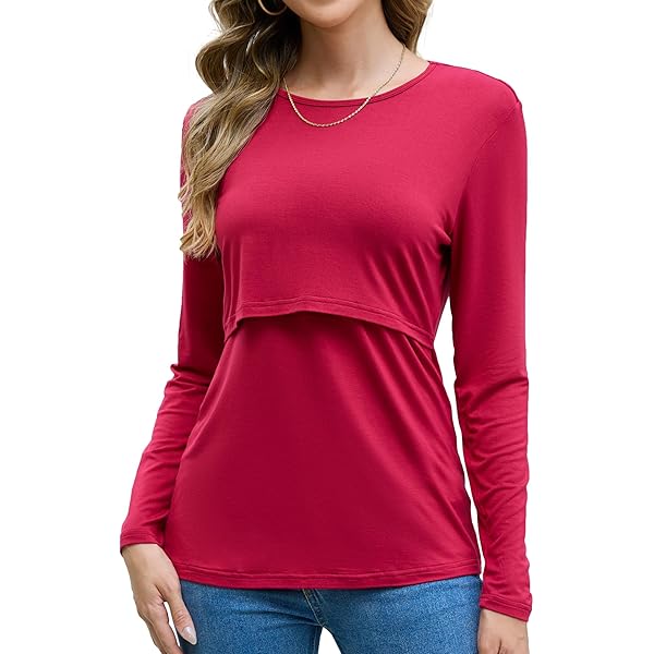 Bearsland Haut D'allaitement à Manches Courtes Et Col Rond Pour