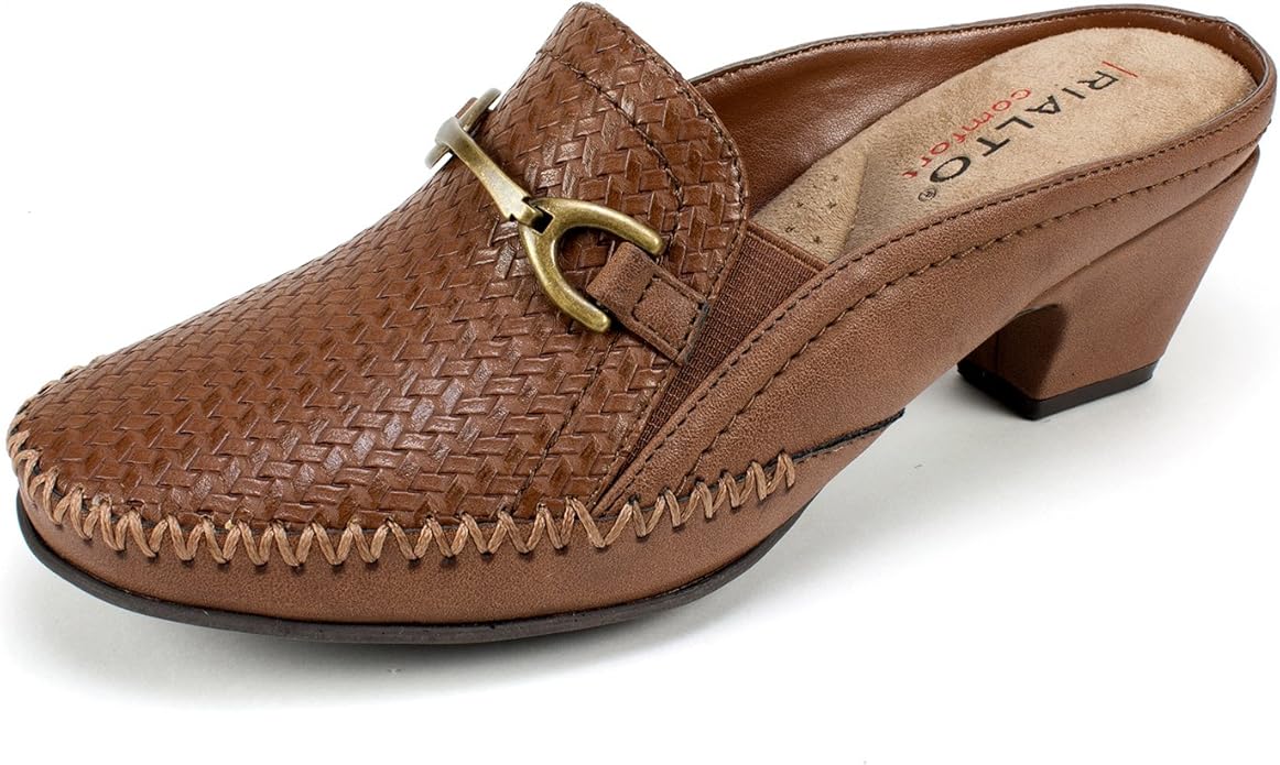 RIALTO Shoes Suri Women�s Clog, Brown/Woven